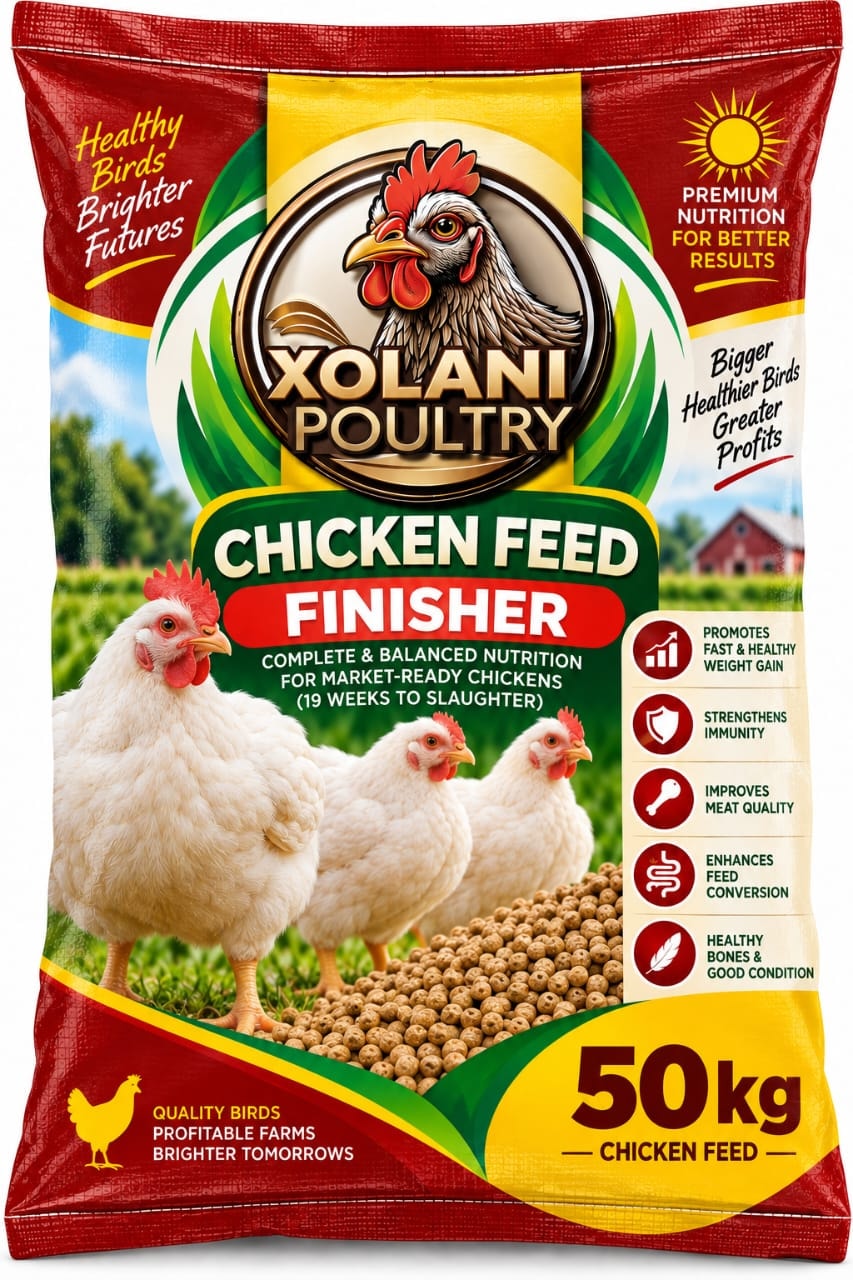 Xolani Poultry Chicken Feed Finisher 50kg bag